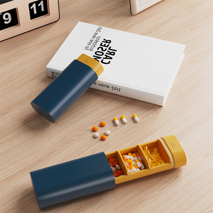 Logo personalizzato ogni giorno tre compartimenti pillola Organizer scatola medicina <span class=keywords><strong>contenitore</strong></span> vitaminico <span class=keywords><strong>per</strong></span> esterno - Product Image 6