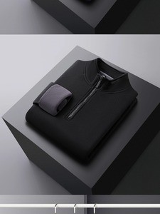 New Autumn Winter Washed Zipper Stand Collar Thickened <strong>Fleece</strong> Warm Casual <strong>Shirt</strong> for <strong>Men</strong> Middle-aged - Product Image 2