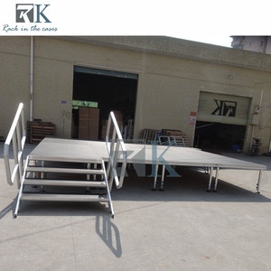 Aluminum Insert-Leg <b>Stage</b> Deck Heavy Duty Anti-Slip <b>Platform</b> Portable Modular <b>Stage</b> for Wedding Concert Events - Product Image 6