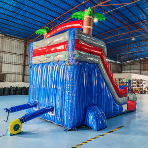 Structure gonflable commerciale en PVC pour parc aquatique, avec toboggan sec et aquatique, idéale pour la <span class=keywords><strong>location</strong></span> événementielle - Product Image 2