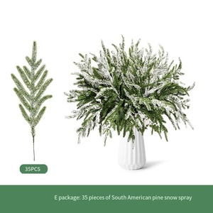 Branches artificielles <span class=keywords><strong>de</strong></span> pin <span class=keywords><strong>de</strong></span> Norfolk vert givré 10 tiges <span class=keywords><strong>de</strong></span> baies en plastique pour guirlande <span class=keywords><strong>de</strong></span> <span class=keywords><strong>Noël</strong></span>, 20 pièces - Product Image 5