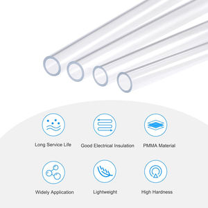 أنبوب أكريليك شفاف مصنوع من البلاستيك الصلب PMMA بمقاسات مخصصة من 3 إلى 1500 مم - Product Image 3