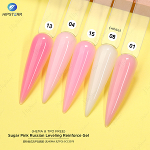 Gel de Nivelación Ruso Color Rosa Azucarado, Gel Autonivelante Ruso Sin HEMA ni TPO, Esmalte de <span class=keywords><strong>Uñas</strong></span>, Producto para Arte de <span class=keywords><strong>Uñas</strong></span>, Barniz de Gel UV - Product Image 1