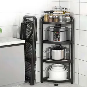 Estante de almacenamiento plegable multicapa para cocina, estantería esquinera de almacenamiento - Product Image 3