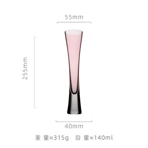 LSA rosa vita sottile Champagne spumante bicchiere creativo cristallo europeo doppio vino dolce regalo scatola di vetro - Product Image 5