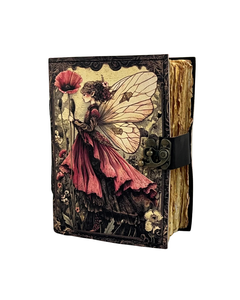 Printed Fairy Leather Journal Handmade Grimoire Book of Shadows <b>with</b> <b>Lock</b> Mystical Witchcraft hardcover Spell <b>Diary</b> - Product Image 6