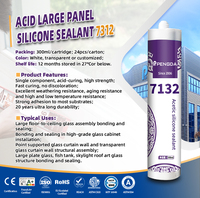Sellador de Silicona Anti-Presión para Acuarios PD7132, Alta Resistencia, Cartucho de 300ml, Sellador Super Transparente para Unión de Vidrio