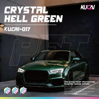 Film de protection de peinture (PPF) en vinyle TPU vert cristal pour carrosserie automobile, film de changement de couleur, prix de gros