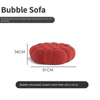 Canapé Bulle Trois Places Moderne Minimaliste de Salon de Luxe en Velours, Design Créatif Football, Fauteuil Incurvé Confortable