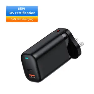 65W Indian GaN charger BIS certified fast charging suitable for Samsung Apple tablet fast charging source manufacturer