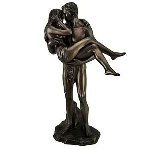 Scultura d'arte in resina personalizzata sexy bella bronzo donna nuda