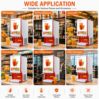 Machine à jus de fruits commerciale, distributeur de boissons froides à 4 robinets, machine à distribuer des boissons aux fruits pour café, hôtel