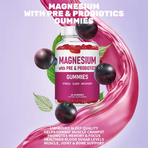 Support Muscle Promotes <strong>Memory</strong> and Focus Magnesium Glycinate <strong>Supplement</strong> OEM Magnesium Gummies for <strong>Better</strong> Sleep - Product Image 2