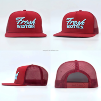 Casquettes de camionneur en maille style RS pour broderie 3D, respirantes, imperméables, à visière incurvée, unisexe, à fermeture snapback, pour le baseball et les sports de plein air