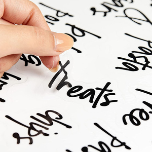 Đựng Thức Ăn nhãn cho container, in sẵn màu đen kịch bản thực phẩm nhãn dán + số cho Jar tổ chức và lưu trữ - Product Image 3