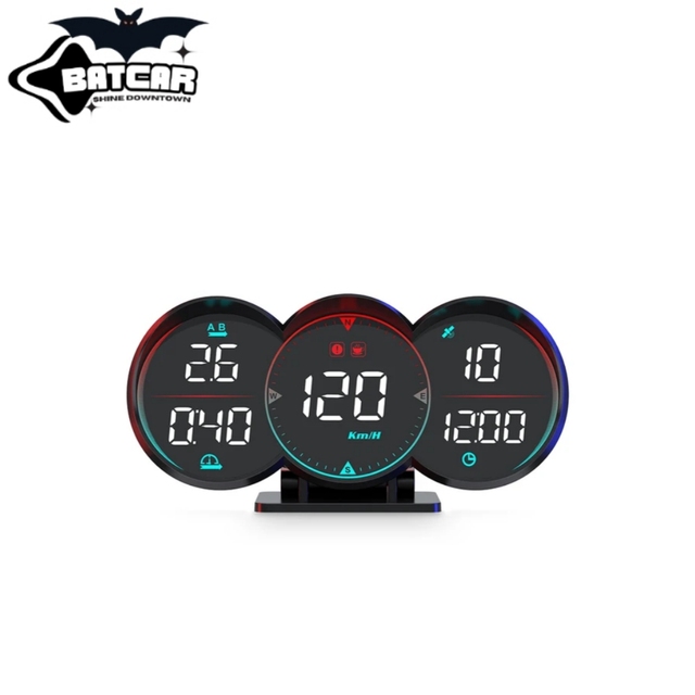 2024 Latest OBD Bluetooth HUD Car Head-up Display LCD Smart Instrument Driving Time Speed and Monitoring G17