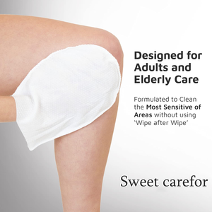 Wegwerp Lichaamsbaden Ongeparfumeerde Voorbevochtigde Natte Doekjes Volwassen Washandschoenen Voor Incontinentiepatiënt - Product Image 6