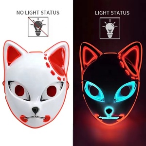 Demone Slayer <span class=keywords><strong>maschera</strong></span> di volpe <span class=keywords><strong>maschera</strong></span> Hot <span class=keywords><strong>Anime</strong></span> Tanji Langqian coniglio vero riso Cosplay oggetti di scena Halloween LED <span class=keywords><strong>maschera</strong></span> - Product Image 3