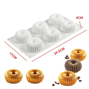 Molde de Silicona Antiadherente de 6 Cavidades para Pastel Bundt, Grado Alimenticio, para Hornear Mousse, Chocolate y Postres en Horno - Product Image 6