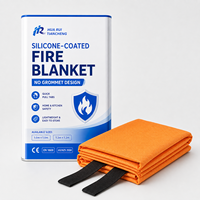 Couverture anti-feu en silicone robuste avec poignées faciles à tirer pour la sécurité domestique