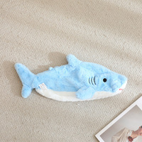 Peluche Requin Bleu de Dessin Animé Songshan Toys, Peau de Peluche Marine sans Rembourrage, sans Coton PP, avec Fermeture Éclair