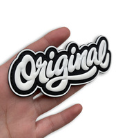 Badge moral en PVC 3D en caoutchouc, motif graffiti créatif avec lettres anglaises, prêt à être expédié, idéal pour les gilets tactiques et les sacs à dos