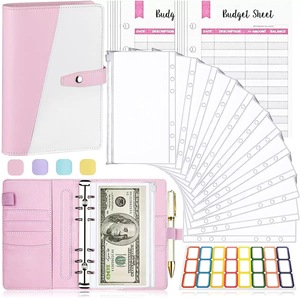<span class=keywords><strong>Quaderno</strong></span> A6 con <span class=keywords><strong>copertina</strong></span> <span class=keywords><strong>rigida</strong></span> in pelle effetto marmo a scacchi, bestseller OEM, raccoglitore per budget e sfida di risparmio, con fogli rimovibili - Product Image 4