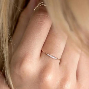 Anello H307 in Oro Rosa con Diamante Taglio Brillante Rotondo Colore G Naturale Stile Classico Gioiello di Fidanzamento per Donna - Product Image 5