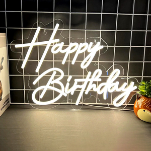 Joyeux anniversaire acrylique LED peinture <span class=keywords><strong>la</strong></span> fête est mise en place dans une atmosphère <span class=keywords><strong>de</strong></span> décor artistique avec carte <span class=keywords><strong>de</strong></span> mot Led néon lueur - Product Image 2