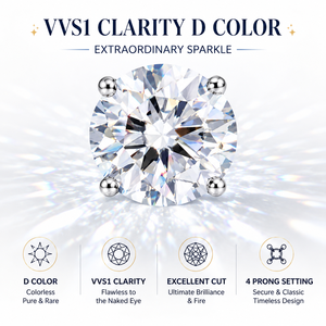 Boucles d'oreilles clous en moissanite taille brillant ronde de 3mm-10mm avec fermoir à vis en argent sterling 925, luxe unisexe pour hommes et femmes Alice - Product Image 4