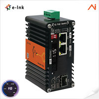 Mini convertisseur de média fibre optique PoE++ intelligent géré par IA à 2 ports 90W