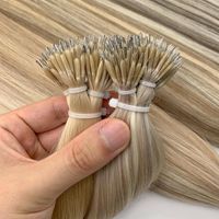 D.S Hair Wholesale 100g 16-28 pouces Extensions de cheveux humains lisses à anneaux nano