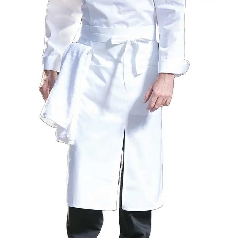 CHECKEDOUT RTS vente en gros en stock chef demi-tablier bistro tablier japonais uniformes de cuisine tablier