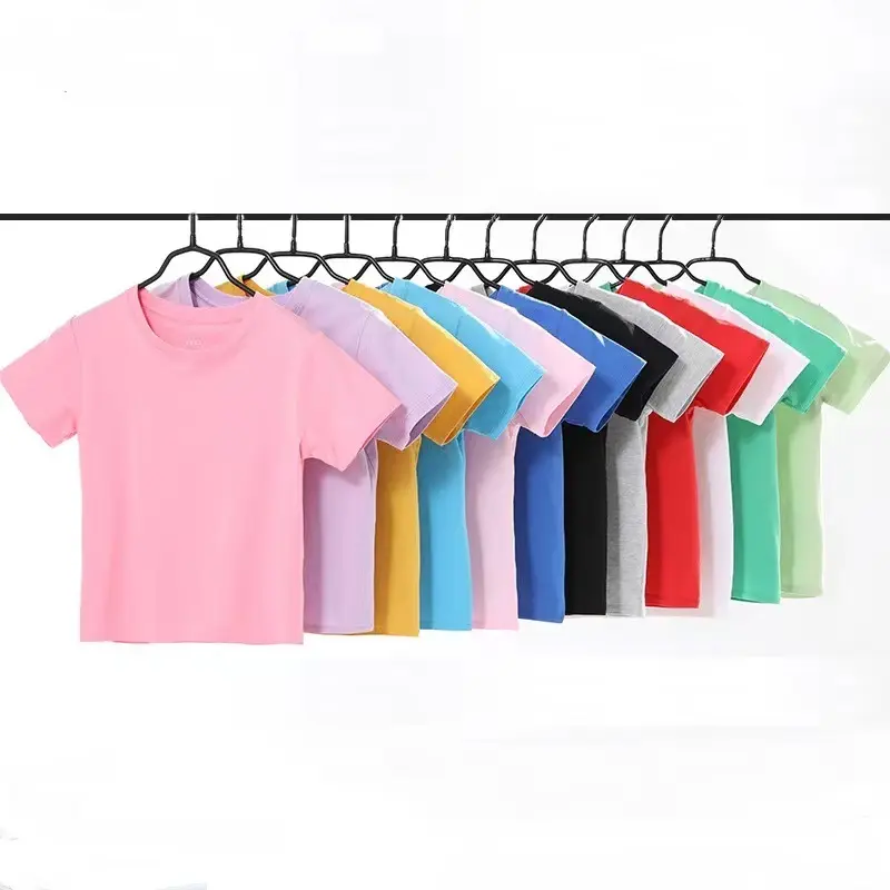 Wholesale High Quality kids tshirt custom logo children t-shirt branded apparel supplier tshirt for kids