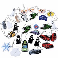 Diffuseur d'air automobile personnalisé avec logo imprimé numérique double face, toutes formes, plus de 100 parfums, matériau papier écologique, vente en gros