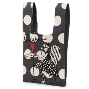 Bolsos de punto gruesos de alta calidad al por mayor, lindos bolsos de fibra de poliéster tejidos a mano, promoción. - Product Image 3