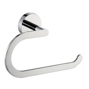 Porte-serviettes Onia Line en laiton chromé, longueur 23,5 cm, accessoire de salle de bain - Product Image 1
