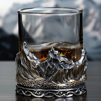 Nouveau design Décanteur en verre à whisky de style rétro Ensemble de vin de compagnon Verre à liqueur