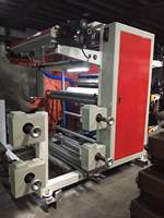 Machine d'impression flexographique automatique 2 couleurs 5-50m/min, imprimante haute vitesse rouleau à rouleau pour l'emballage
