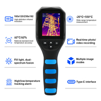 Caméra thermique infrarouge portable 256*192 pour la réparation de circuits imprimés étanches et la détection de fuites d'eau dans les tuyaux