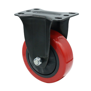 Top Sale Trolley schwenkbare Lenk rolle starre Polyurethan-Lenkräder 3 Zoll mit Kunststoff abdeckung - Product Image 1