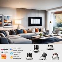 Spot LED moderne encastrable orientable RGB DMX DALI CCT Alexa Casambi Détection de mouvement Triac Maison Intelligente Spot Dimmable
