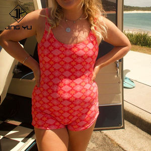 Combinaison de surf pour femme à imprimé écossais hawaïen, à devant plat, de haute qualité, confortable, douce, en nylon recyclé - Product Image 3