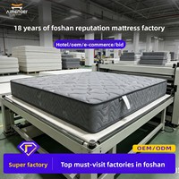 Matelas hybride OEM Queen Size à ressorts à haute compression, 20 cm d'épaisseur, style minimaliste moderne pour chambre à coucher