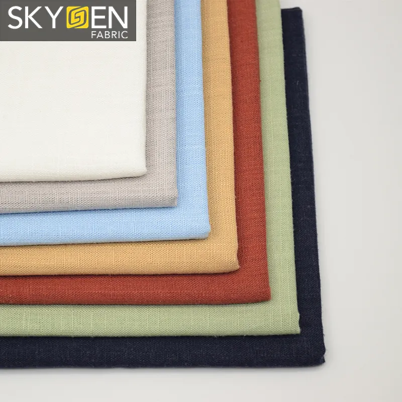 Skygen-tela de lino y lana para hombre, material de alta calidad, en stock