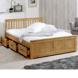 <span class=keywords><strong>Cama</strong></span> de Madera de Gran Capacidad <span class=keywords><strong>con</strong></span> Tres Cajones - Product Image 6