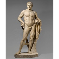 Statue d'hercule en plein air en marbre classique grec pour jeunes