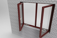 Ventana Corredera Broken Bridge con Mosquitera Integrada Ventana de Aluminio para Balcón de Villa con Aislamiento Acústico y Térmico