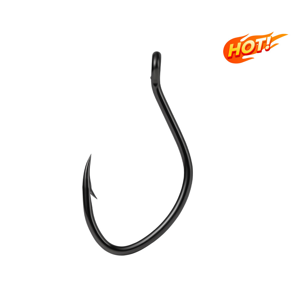 UCEC Octopus Fishing Hooks - High Carbon Steel Offset Circle Hooks For Saltwater & Freshwater, 50pcs (Size 1/0, 3/0, 5/0)