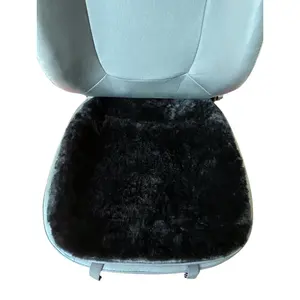 Black Sheepskin Real Wool Car Seat Cover